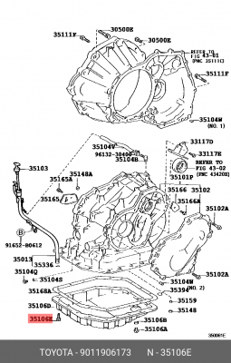 TOYOTA CAMRY V40 (2006-2011) 90119-06173 TOYOTA