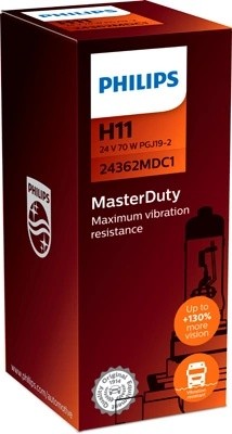 Лампа 24V H11 70W PGJ19-2 Master Duty PHILIPS 24362MDC1 PHILIPS