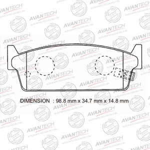 Колодки тормозные дисковые Avantech задние (противоскрипная пластина в компл.) AV961 AVANTECH