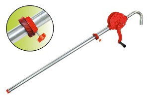 Насос бочковый ручной роторный 250мл/об. для перекачки масел и топлива АТ AT40322 AT