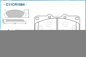 Тормозные колодки передние Low Metallic C11CR1084 C11CR1084 CWORKS