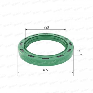 Сальник ступицы для а/м ГАЗель (зад.), ГАЗ-53/ГАЗ-33027 (пер.) (65x90x10) зелены 8049-4130 SEVI