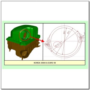 Фильтр воздушный SSANGYONG Actyon (06-),Kyron (05-),Actyon Sports (06-) (D20/27) 2311009054 SSANG YONG