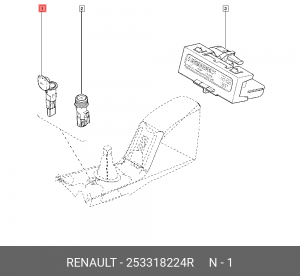 Прикуриватель RENAULT Logan (05-) OE 253318224R RENAULT