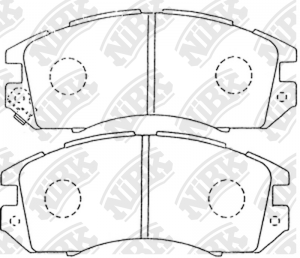 Колодки тормозные SUBARU Impreza (92-00) задние (4шт.) NIBK PN7248 NIBK