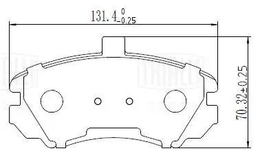 Колодки торм. для а/м Hyundai Elantra (00-) диск. перед. т/с Mando (PF 2535) PF 2535 TRIALLI