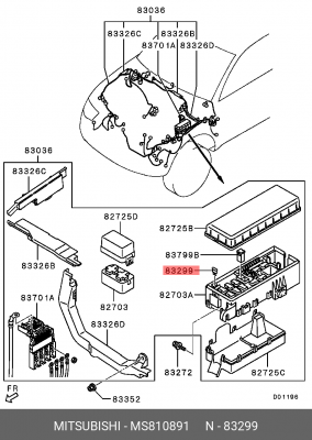 Предохранитель 7.5A MITSUBISHI OE MS810891 MITSUBISHI