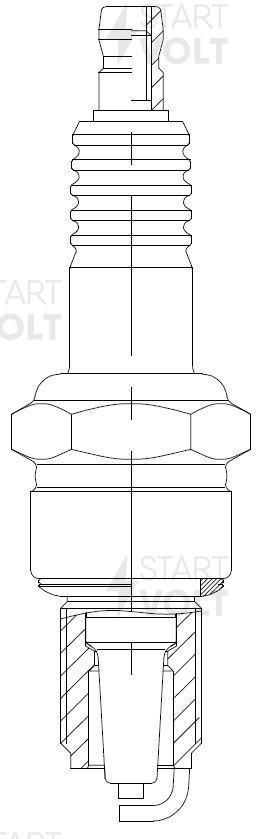 Свечи "STARTVOLT" для а/м ГАЗ/УАЗ дв ЗМЗ-405/406/409 (з.0,7 мм) (с резистором) C VSP 0006A START VOLT