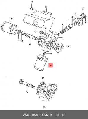 Фильтр масляный VAG 06A 115 561B 06A 115 561 B VAG