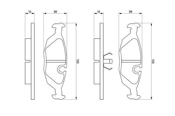 Колодки тормозные VOLVO задние (4шт.) BOSCH 0 986 460 996 BOSCH