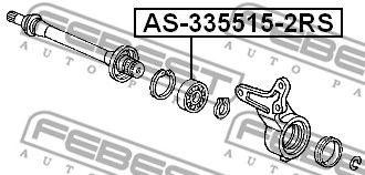 Подшипник привода колеса HONDA ACCORD 94-08 AS-335515-2RS AS-335515-2RS FEBEST