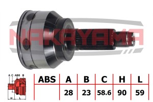 ШРУС внешн. к-кт Mazda 3 (BK3PBK5PBKEP)  05.06- (28x23x149x58.6) NJ414NY NJ414NY NAKAYAMA