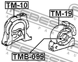 Опора двигателя передняя TOYOTA COROLLA AE11#/CE11#/EE111 1995-2000 TM-10 TM-10 FEBEST