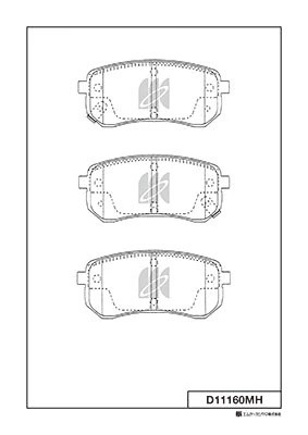 D11160MН колодки дисковые зад.!\ KIA Picanto 1.1i 04> D11160MH MK KASHIYAMA