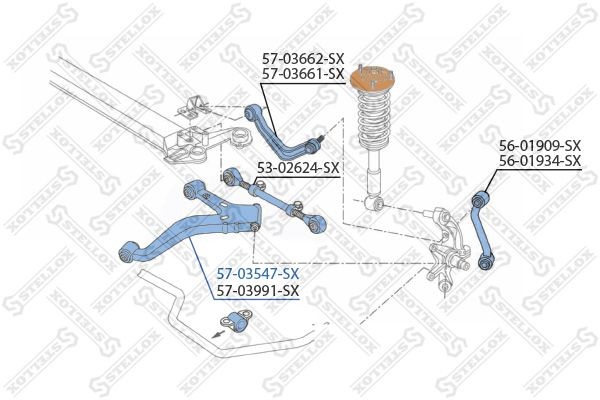 рычаг нижний правый!\ Opel Corsa 1.0-1.6/1.7CDTi 06> 57-03547A-SX STELLOX