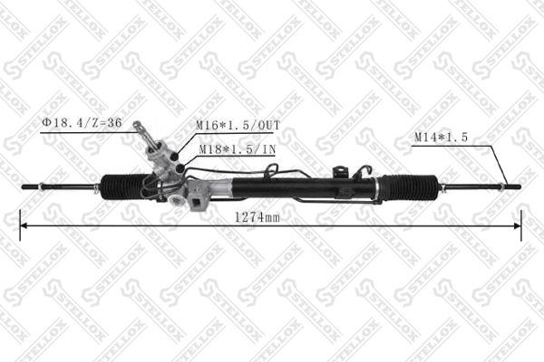 рейка рулевая! с г/у с тягами, 5114163AA\ Chrysler Voyager IV 00-08 31-37333-SX STELLOX