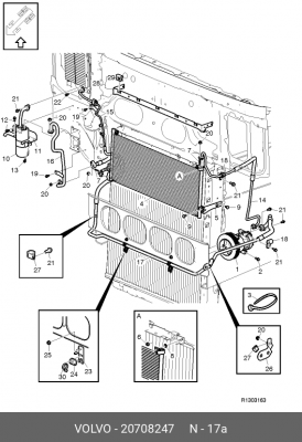 кольцо уплотнительное! (р) \Volvo FH12/13/16, FM9/10/12/13 20708247 VOLVO