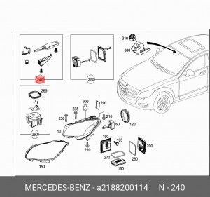 КРЕПЕЖ A2188200114 MERCEDES BENZ