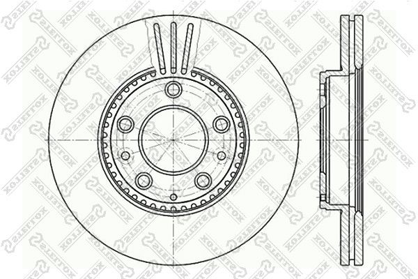 диск тормозной передний!\ Mazda 6 1.8-2.3/2.0Di 02> 6020-3245V-SX STELLOX