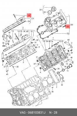 A4 [B8] (2007>)/PASSAT [B6] /[B7]/TOUAREG 06B 103 831 J VAG