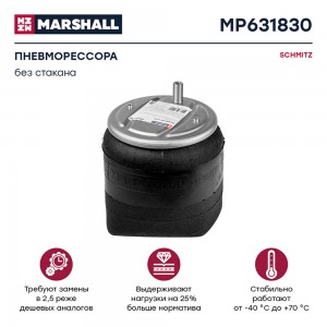 пневмоподушка без стакана! 2отв. M8 1отв-M22/12 Schmitz MP631830 MARSHALL