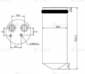 Ресивер-осушитель конд. для а м Chevrolet Lanos (02-) (LCR 0535) LCR 0535 LUZAR