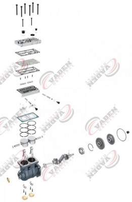 Компрессор 2-х цилиндровый Volvo 20765890 20845313 21172036 21379906 85000615 85 1300190005 VADEN