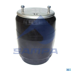 Пневморессора ROR (пластиковый стакан 2отв.M12) (2шп.M12мм смещены, 1отв.M22х1.5 SP554157KP14 SAMPA