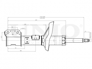 Амортизатор масляный передней подвески правый SAB-20003 UNIO