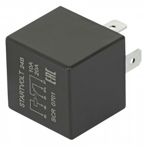 Реле автомобильное 5 конт. 24V 10,20A (без кронштейна) (SCR 0701) SCR 0701 START VOLT