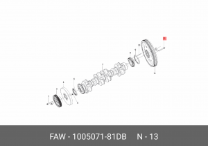 Болт маховика 1005071-81DB FAW