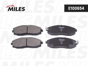 Колодки тормозные передние (Смесь Semi-Metallic) HYUNDAI H-1/STAREX 2.4-2.5D 97- E100654 MILES