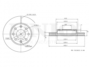 Диск тормозной передний BRD-20017 UNIO