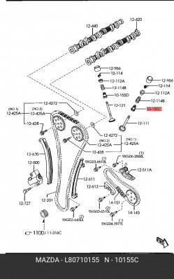 Колпачок маслосъемный MAZDA L807-10-155 L80710155 MAZDA
