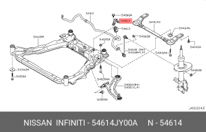 скоба стабилизатора переднего!\ Nissan Qashqai/X-Trail 06> 54614-JY00A NISSAN