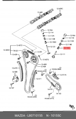 Колпачок маслосъемный MAZDA L807-10-155 L80710155 MAZDA