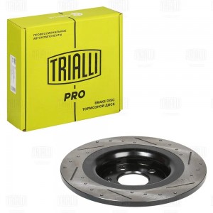 Диск торм. Geely Monjaro (22-)/Tugella (19-) задн. d=302 перф., слотир. (DF 1101 DF 1101S TRIALLI