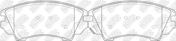 Колодки тормозные дисковые OPEL ASTRA J GTC, INSIGNIA R17, SAAB 9-5 (YS3G) (17)  PN34002 NIBK