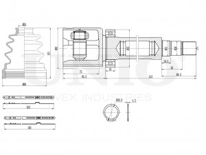 ШРУС внутренний правый CVJ-30186 UNIO