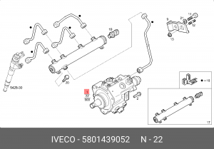 насос топливный подкачки! мех.\FIAT DUKATO 5801439052 IVECO
