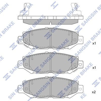 Колодки тормозные дисковые Lexus GS 300/430 93/LS 400 94-00 SP1432 SP1432 SANGSIN