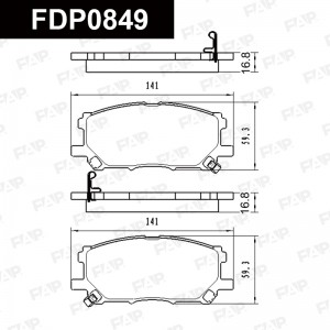 FDP0849 колодки дисковые! передние\ Lexus RX300 all 03> FDP0849 FAP