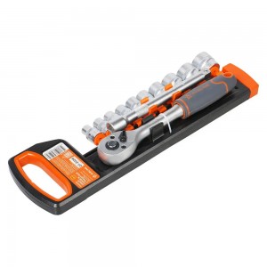 Набор головок 3/8" (12 предметов) "AIRLINE" (6 граней, с трещоткой 72Т, 8-21 мм, ATAQ018 AIRLINE