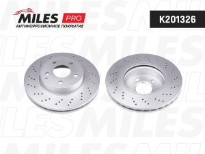 Диск тормозной (серия PRO с антикоррозионным покрытием) MERCEDES W204/W212 09- п K201326 MILES