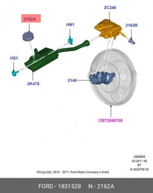 Крышка FORD Focus бачка тормозной жидкости OE 1831528 FORD