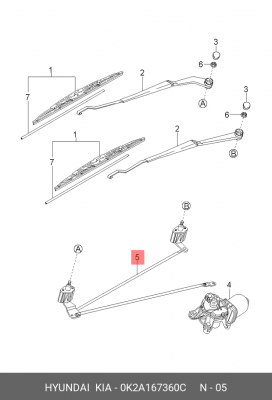 KIA SHUMA / SPECTRA (2001>) 0K2A167360C HYUNDAI KIA