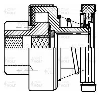 Привод стартера (бендикс) для а/м BMW 1 F20 (11-)/3 F30 (12-) 1.6i (VCS 2612) VCS2612 START VOLT