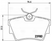 Колодки торм. Renault Trafic II (01-)/III (14-)/Opel Vivaro (01-) диск. зад. (PF PF0975 TRIALLI