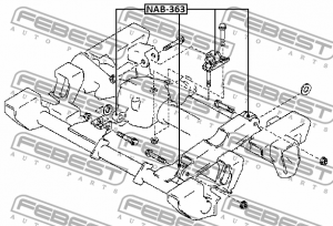 Сайлентблок опоры дифференциала NISSAN ATLAS/CONDOR (F23) 1992-2007 NAB-363 NAB-363 FEBEST