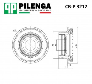 Подшипник верхней опоры амортизатора FORD TRANSIT CB-P3212 CBP3212 PILENGA